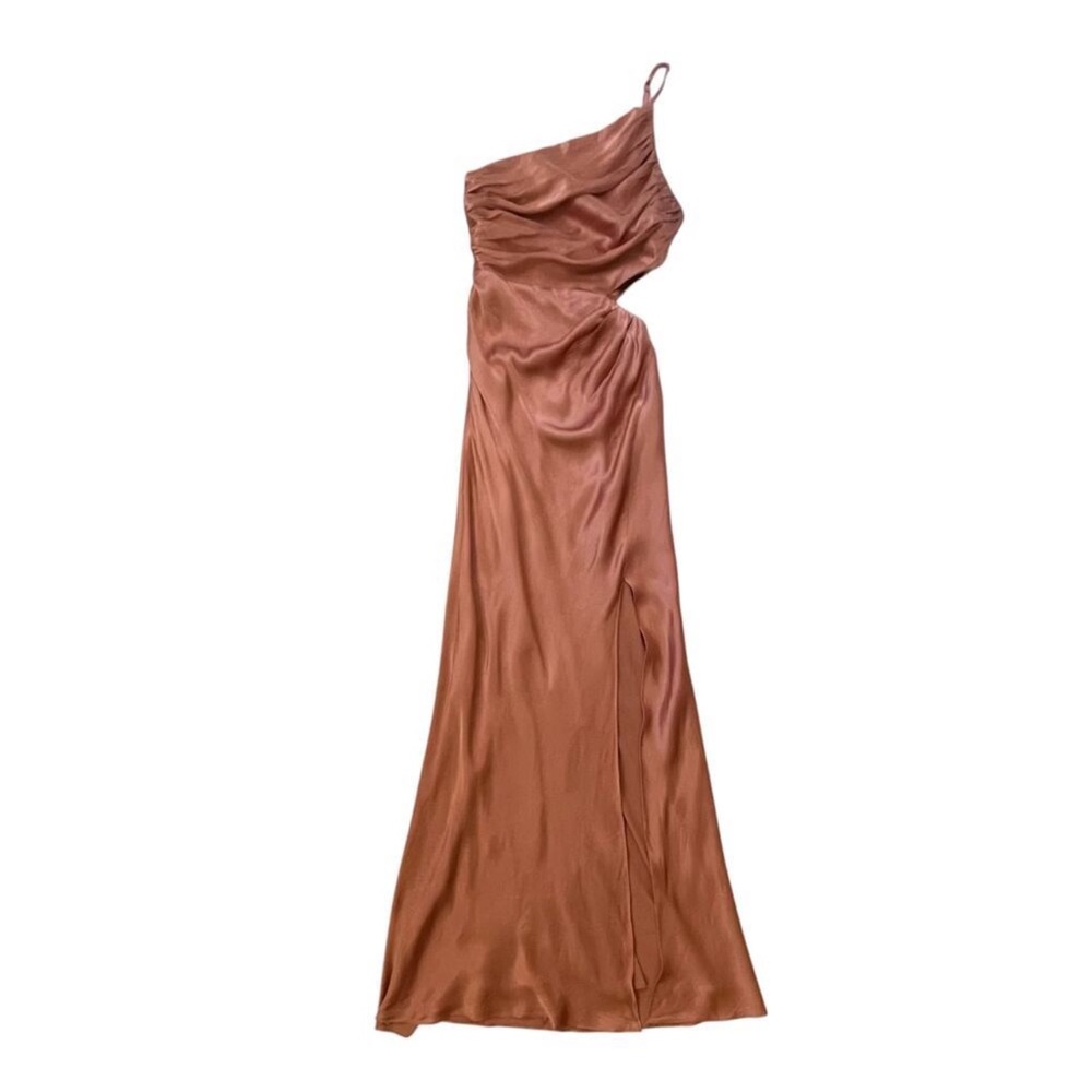 La Lune Asymmetrical Maxi in Antique Rose, 0 - Picture 5 of 6